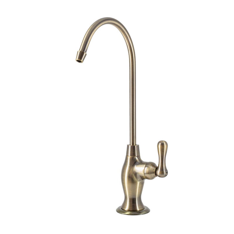 Metpure Non-airgap NSF Certified RO Faucet Reverse Osmosis Drinking Water Filtration System Water Dispenser Spout (Antique Brass). Vase Style with Faucet Wrench - Image 2